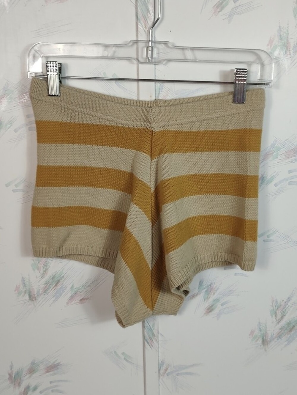 Nasty Gal Striped High Waisted Shorty Shorts Small
